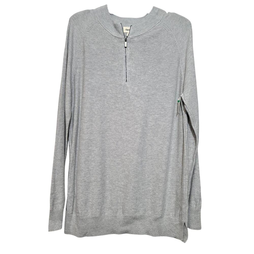 Open Edit Viscose Quarter Zip Sweater Pullover